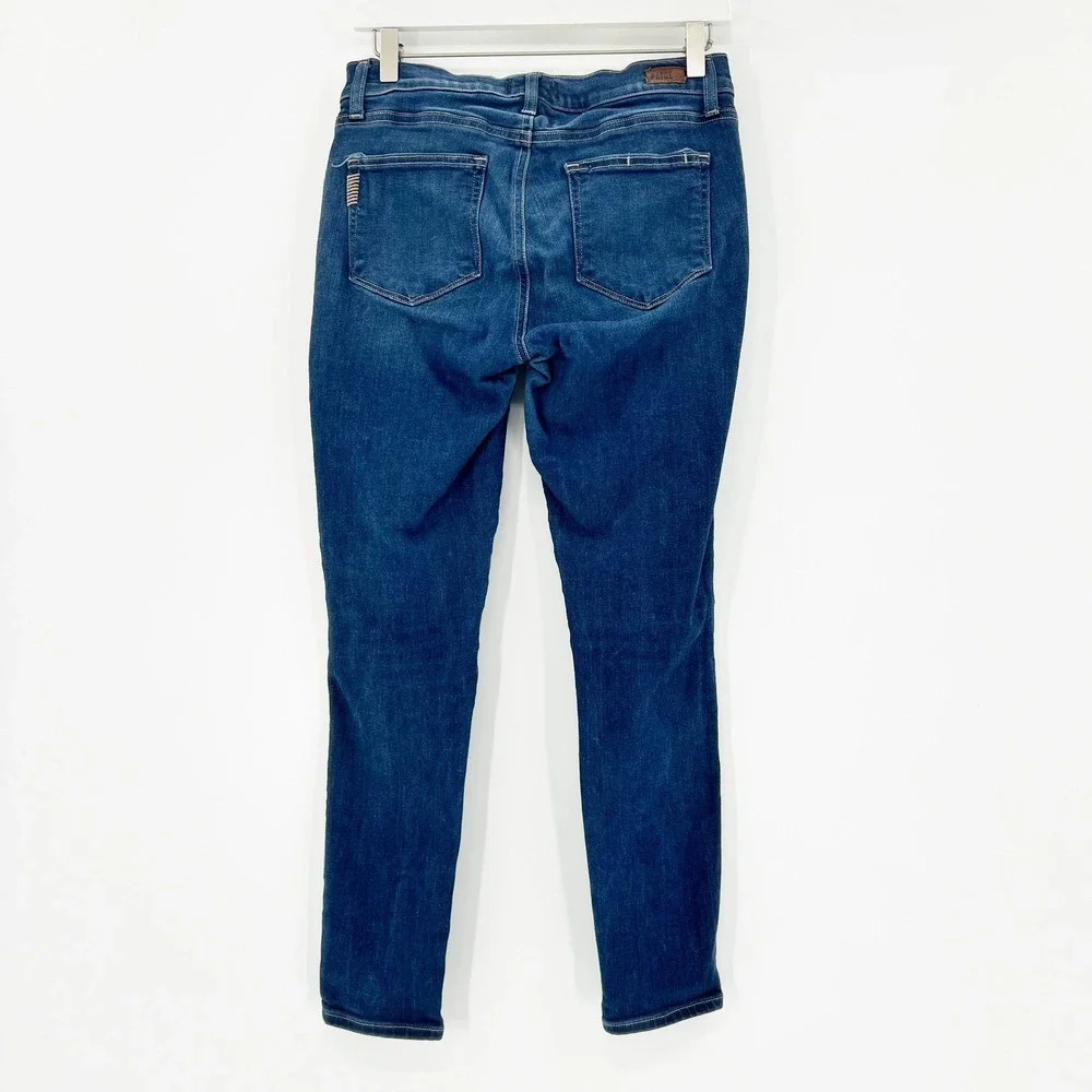 Paige Verdugo Maternity Jeans Womens 28 Blue Good Elastic Side Panel Skinny